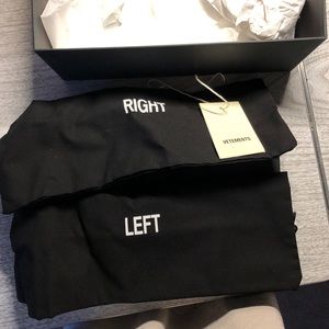 Vetements shoe box with dust bags
